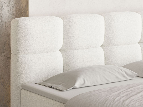 Boxspringbett mit Bettkasten 160x200 Rivon Creme