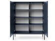 Türkommode mit Schwarz Metallbeinen Amor Marineblau