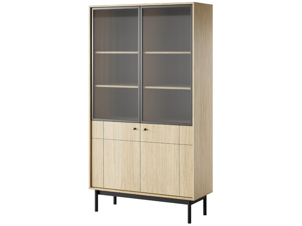 Vitrinenschrank Julio Linea Eiche