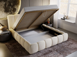 Polsterbett mit Bettkasten und Lattenrost 160x200 Cloud Beige
