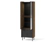 Standvitrine mit Schubladen und LED-Beleuchtung Pascale Nussbaum Warmia, Schwarz 