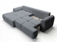 Ecksofa L-Form Links mit Schlaffunktion und Bettkasten Bonno Dunkelgrau