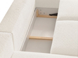 Ecksofa L-Form mit Schlaffunktion und Bettkasten Avelin Rechts Creme