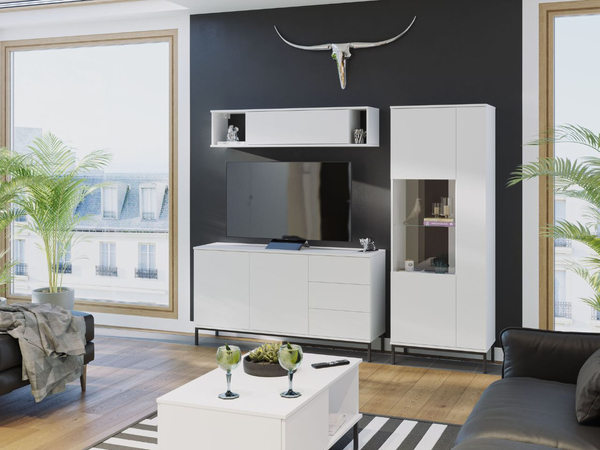 Vitrinenschrank Soroko Weiß