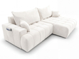 Ecksofa L-Form mit Schlaffunktion und Bettkasten Tulio Rechts Creme