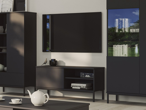 TV-Lowboard mit Türen 100 cm Soroko Schwarz