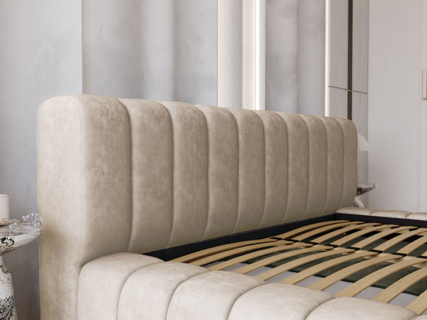 Polsterbett mit Bettkasten und Lattenrost 160x200 Italia Beige
