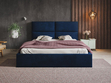 Polsterbett mit Bettkasten und Lattenrost 120x200 Marad Dunkelblau