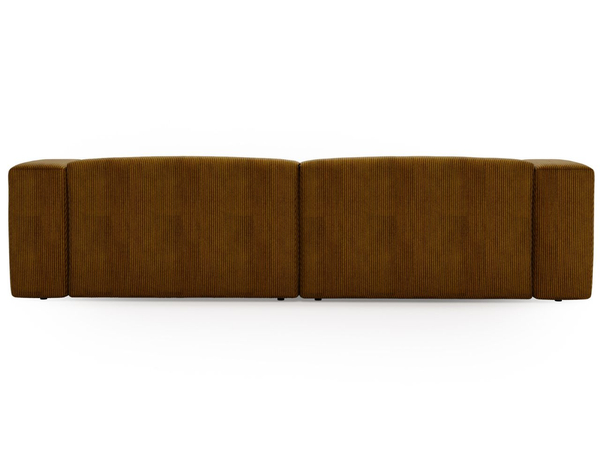 Ecksofa L-Form Links Moderne Cord Ecksofa Landi Honigfarben