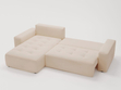 Ecksofa L-Form Links mit Schlaffunktion und Bettkasten Portland Beige
