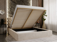 Polsterbett mit Bettkasten und Lattenrost 200x200 Apollo  Beige