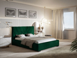 Polsterbett mit Bettkasten und Lattenrost 140x200 Tivoli Dunkelblau