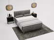 Boxspringbett mit Bettkasten 140x200 Forte Grau