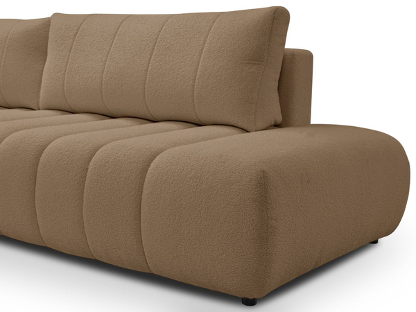 Ecksofa mit Schlaffunktion und Bettkasten Links Adoro Braun