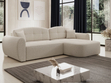 Ecksofa L-Form mit Schlaffunktion und Bettkasten Avessio Beige