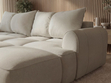 Ecksofa L-Form Rechts mit Schlaffunktion und Bettkasten Bonno Beige