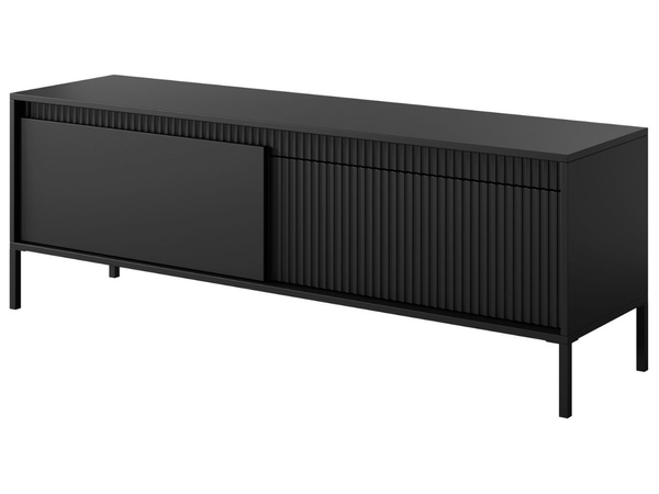 TV-Lowboard mit Türen 153 cm Sorano Schwarz
