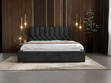 Polsterbett mit Bettkasten und Lattenrost 120x200 Roma Schwarz
