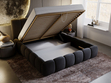 Polsterbett mit Bettkasten und Lattenrost 180x200 Cloud Anthrazit