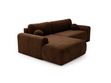 Ecksofa L-Form mit Schlaffunktion und Bettkasten Savana Links Braun