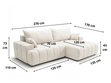 Ecksofa L-Form Rechts mit Schlaffunktion und Bettkasten Caleo Schwarz