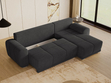 Ecksofa L-Form mit Schlaffunktion und Bettkasten Monti Rechts Anthrazit