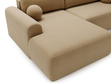Ecksofa L-Form mit Schlaffunktion und Bettkasten Savana Links Bouclé-Stoff Hellbraun