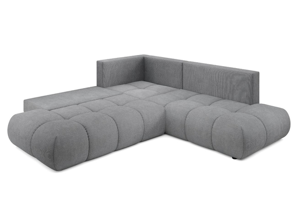Ecksofa mit Schlaffunktion und Bettkasten Links Kair Grau
