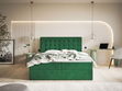 Boxspringbett mit Bettkasten 140x200 Denza Grün