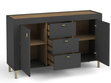 Set für Wohnzimmer Messina Schwarz