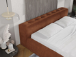 Polsterbett mit Bettkasten und Lattenrost 140x200 Lipari Braun