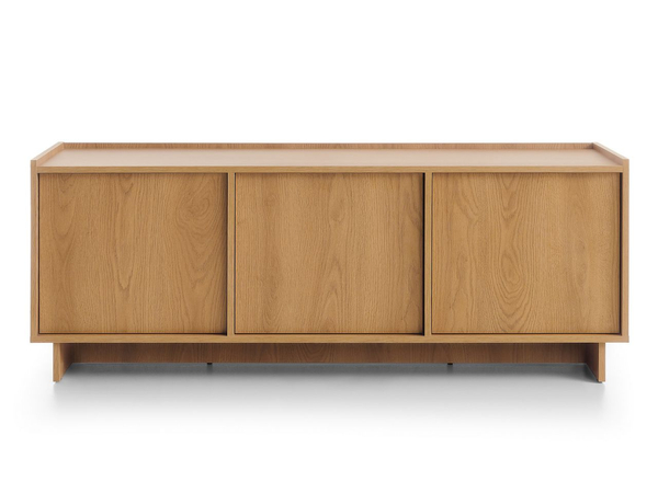 Dreitüriges TV-Lowboard 147 cm für Wohnzimmer Azumi Karamell Eiche