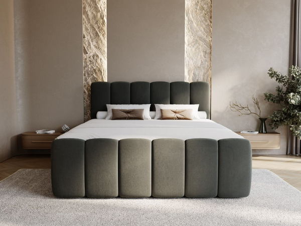 Boxspringbett mit Bettkasten 180x200 Cloud Dunkelgrau