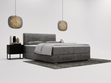 Boxspringbett mit Bettkasten 120x200 Forte Grau