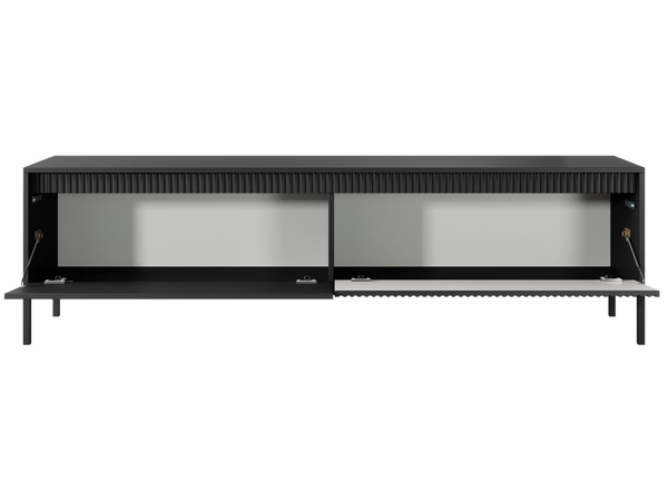TV-Lowboard mit Türen 187 cm Sorano Schwarz