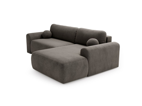 Ecksofa L-Form mit Schlaffunktion und Bettkasten Savana Rechts Grau