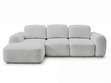 Ecksofa L-Form mit Schlaffunktion und Bettkasten Avelin Links Grau