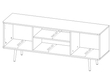 TV-Lowboard mit Türen Nemi Schwarzer Graphit Braun