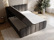 Boxspringbett mit Bettkasten 200x200 Bouclé-Stoff Cloud Schwarz