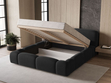 Polsterbett mit Bettkasten und Lattenrost 180x200 Aubi Schwarz