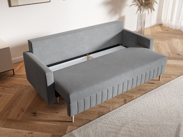 Schlafsofa mit Bettfunktion und Bettkasten Castelo Dunkelgrau