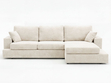 Ecksofa L-Form fürs Wohnzimmer Nesto Rechts Creme