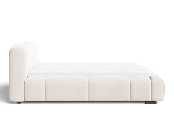 Polsterbett mit Bettkasten und Lattenrost 120x200 Aubi Creme