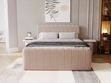 Boxspringbett mit Bettkasten 140x200 Osteno Beige