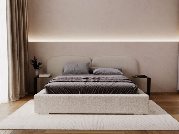 Polsterbett mit Bettkasten und Lattenrost 180x200 Palermo Beige