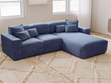 Ecksofa L-Form Rechts Moderne Ecksofa Leni Dunkelblau
