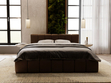 Polsterbett mit Bettkasten und Lattenrost 120x200 Split Braun