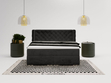 Boxspringbett mit Bettkasten 140x200 Lion Schwarz