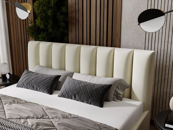 Polsterbett mit Bettkasten und Lattenrost 120x200 Neos Beige