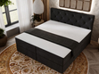 Boxspringbett mit Bettkasten 180x200 Napoli Anthrazit